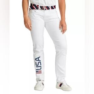 NWT New Polo Ralph Lauren Team USA 2020 Official White Jeans Women’s 10